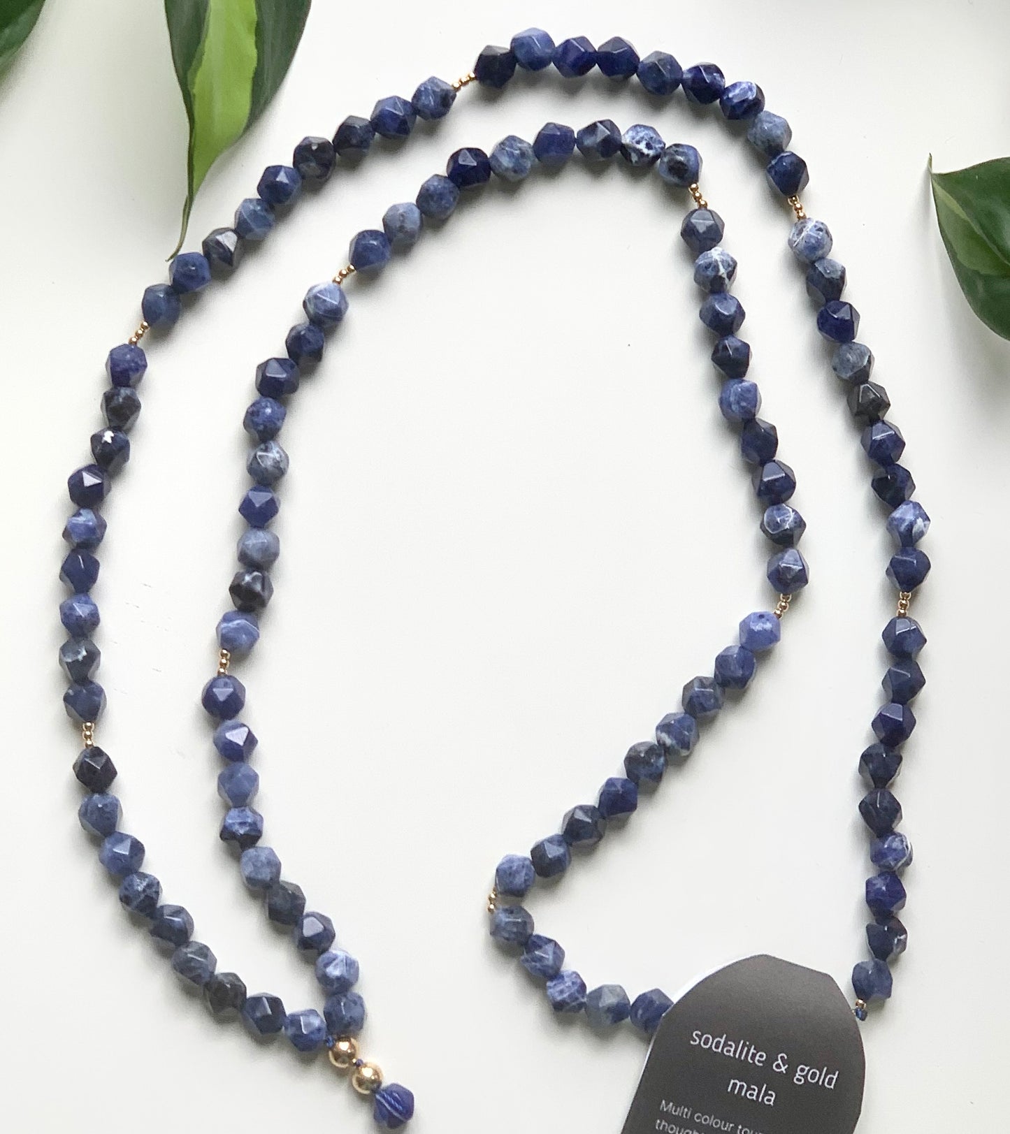 Sodalite & Gold Mala