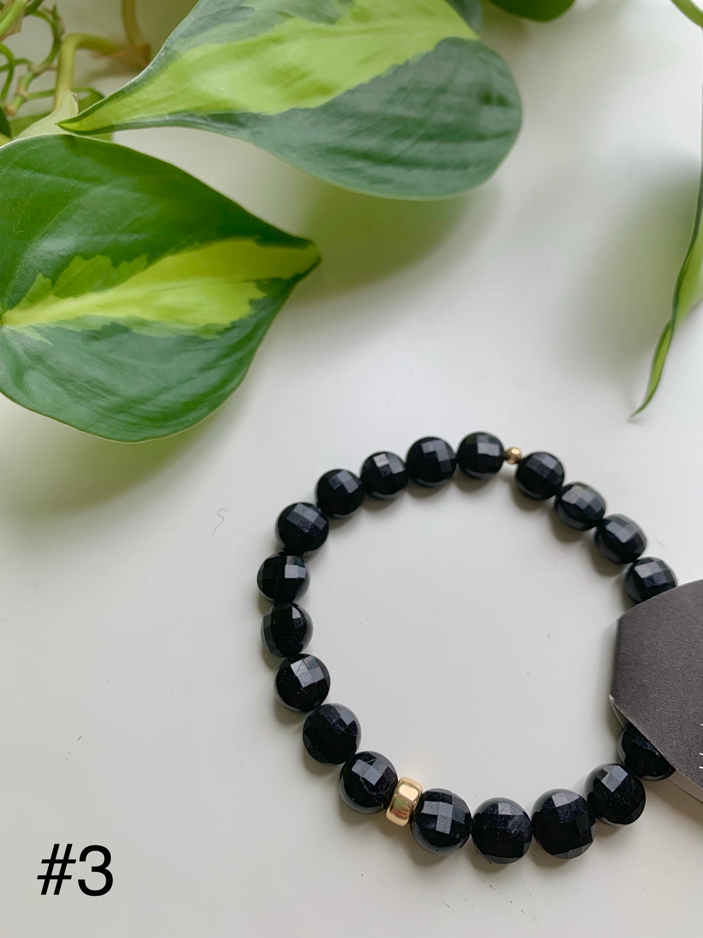 Black Tourmaline & Gold Bracelet