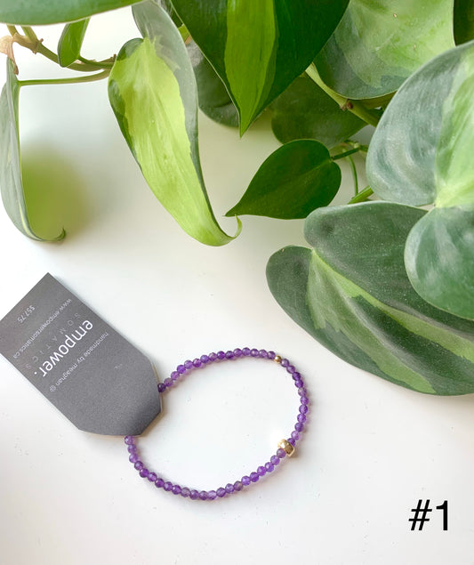 Amethyst & Gold Bracelet
